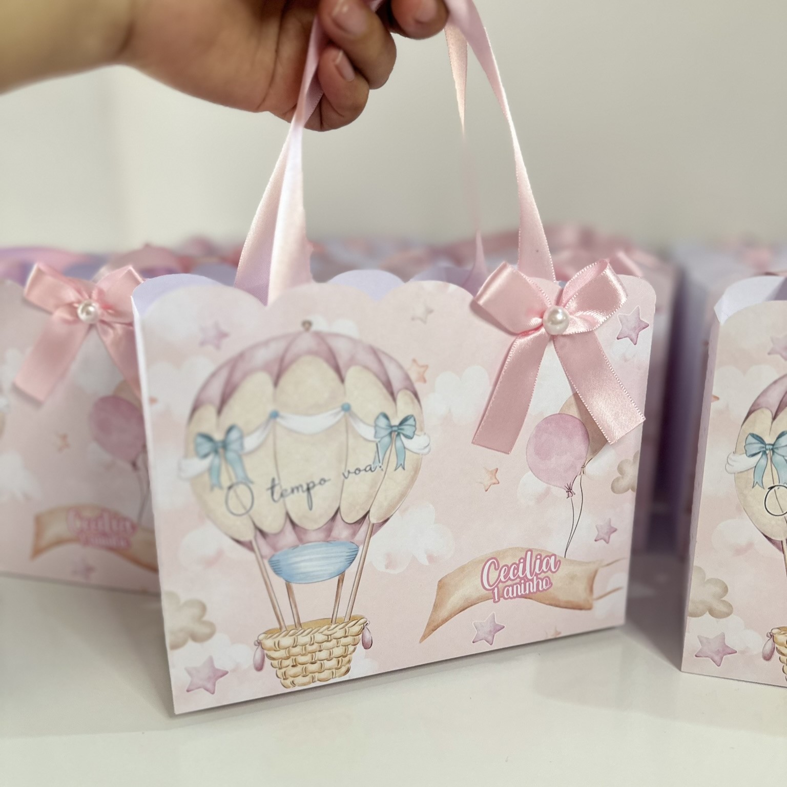Sacolinha Personalizada o tempo voa menina (20 unidades) - Imagem 2